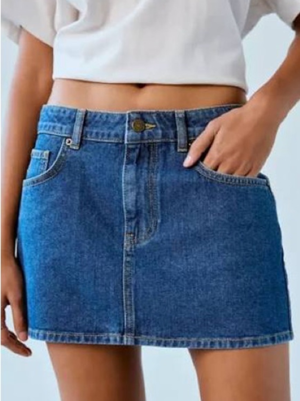 BDG Onna Denim Micro Mini Skirt